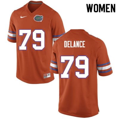 Women's Florida Gators #79 Jean DeLance NCAA Nike Orange Authentic Stitched College Football Jersey KOL5662YW